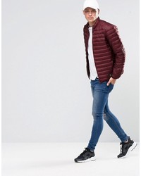 Veste matelassée bordeaux Asos