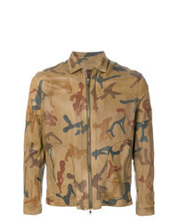 Veste motard camouflage marron clair