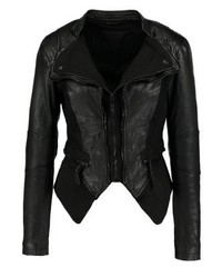 Veste motard en cuir noire Be Edgy
