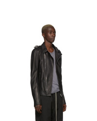 Veste motard en cuir noire Rick Owens