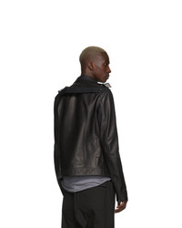 Veste motard en cuir noire Rick Owens