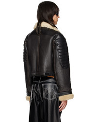 Veste motard en cuir noire Eytys