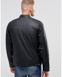 Veste motard en cuir noire Blend of America