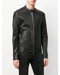 Veste motard en cuir noire Desa Collection