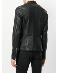 Veste motard en cuir noire Desa Collection