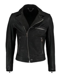 Veste motard en cuir noire Diesel