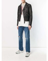 Veste motard en cuir noire JW Anderson