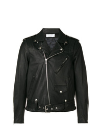 Veste motard en cuir noire John Elliott