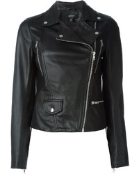 Veste motard en cuir noire Muu Baa