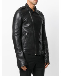 Veste motard en cuir noire Rick Owens