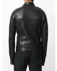 Veste motard en cuir noire Rick Owens