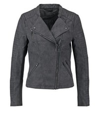 Veste motard en cuir noire Only