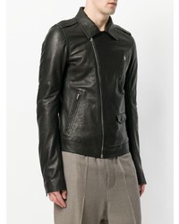 Veste motard en cuir noire Rick Owens