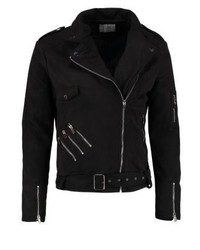 Veste motard en cuir noire Sixth June