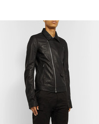 Veste motard en cuir noire Rick Owens