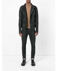 Veste motard en cuir noire Rick Owens