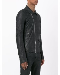 Veste motard en cuir noire Rick Owens