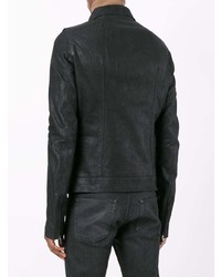 Veste motard en cuir noire Rick Owens