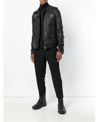 Veste motard en cuir noire Rick Owens