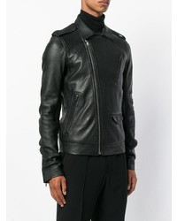 Veste motard en cuir noire Rick Owens