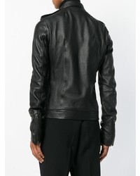 Veste motard en cuir noire Rick Owens