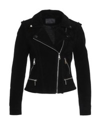 Veste motard en cuir noire Vero Moda