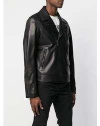 Veste motard en cuir noire Belstaff