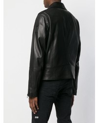 Veste motard en cuir noire Belstaff