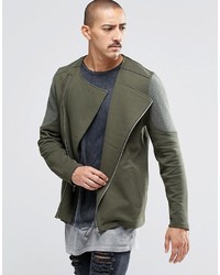 Veste motard matelassée olive