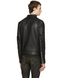 Veste motard noire Balmain