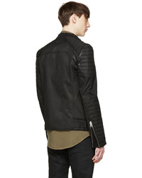 Veste motard noire Balmain