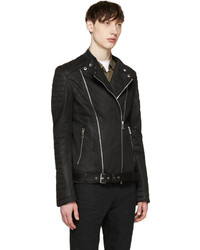 Veste motard noire Balmain