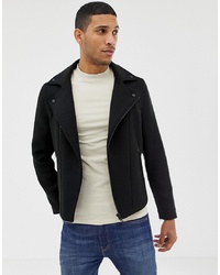 Veste motard noire Burton Menswear