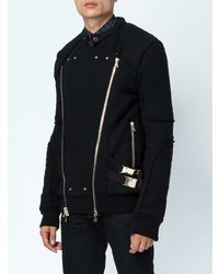 Veste motard noire Balmain