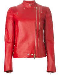 Veste motard rouge Givenchy