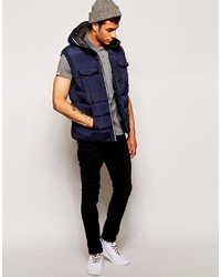 Veste sans manches bleu marine