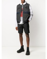 Veste sans manches imprimée noire White Mountaineering