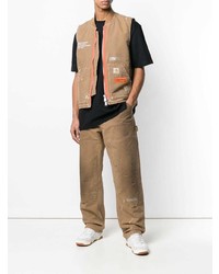 Veste sans manches marron clair Heron Preston