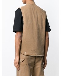 Veste sans manches marron clair Heron Preston