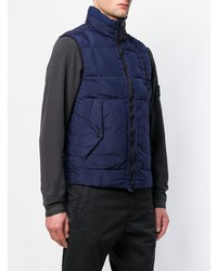 Veste sans manches matelassée bleu marine Stone Island