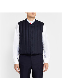 Veste sans manches matelassée bleu marine Thom Browne