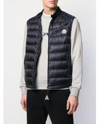 Veste sans manches matelassée bleu marine Moncler