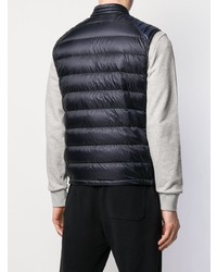 Veste sans manches matelassée bleu marine Moncler