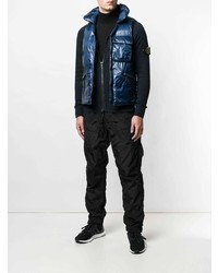 Veste sans manches matelassée bleu marine Stone Island