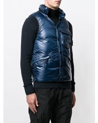 Veste sans manches matelassée bleu marine Stone Island