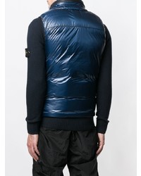 Veste sans manches matelassée bleu marine Stone Island