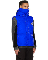 Veste sans manches matelassée bleue Moncler