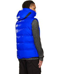 Veste sans manches matelassée bleue Moncler