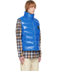 Veste sans manches matelassée bleue Moncler