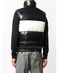 Veste sans manches matelassée noire et blanche Z Zegna